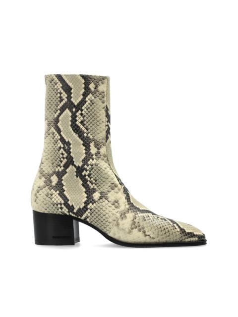 DSQUARED2 55mm snake-print ankle boots