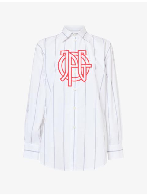Jean Paul Gaultier Bjork Striped Logo-Print Shirt