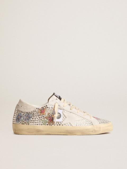 Golden Goose Super-Star LTD in Swarovski crystals with suede star and heel tab