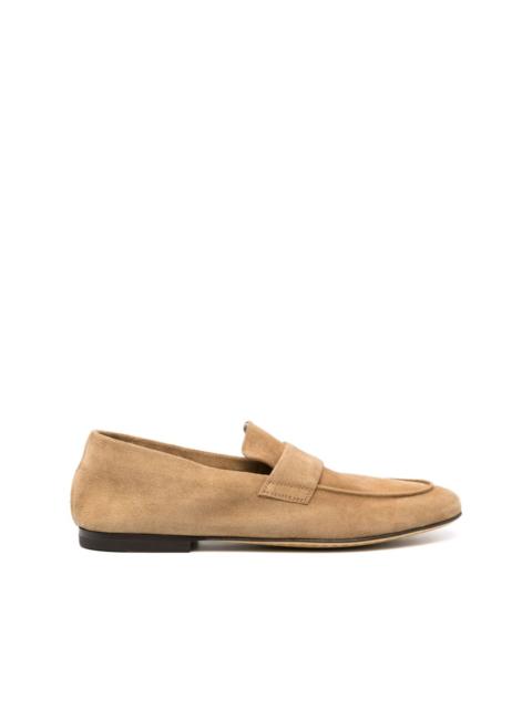 OFFICINE CREATIVE almond suede loafers
