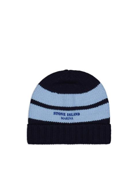 Stone Island striped-pattern beanie