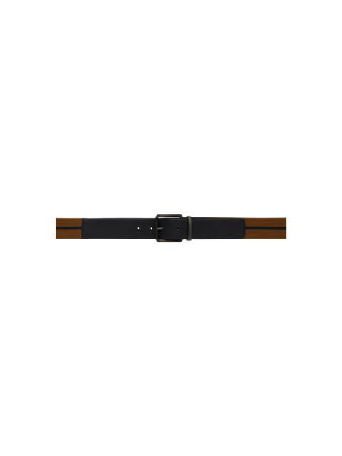 ZEGNA Tan & Black Technical Belt