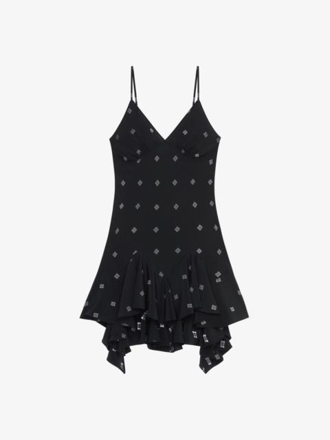 Givenchy STRAPS DRESS IN 4G SILK WITH RUFFLES