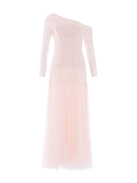 Needle & Thread Gigi Dot One-Shoulder Rouched Gown