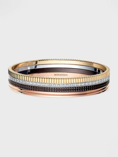 Boucheron Quatre Classique Brown PVD and Diamond Bangle