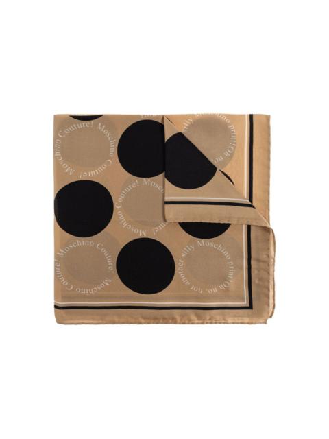 Moschino polka-dot print silk scarf