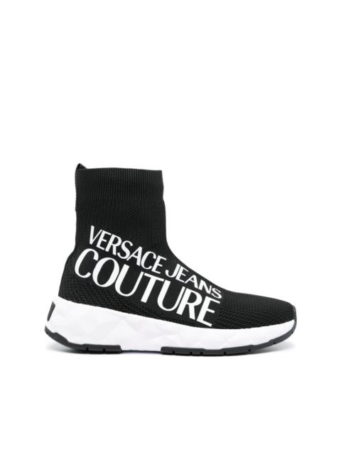 VERSACE JEANS COUTURE logo-print sock sneakers