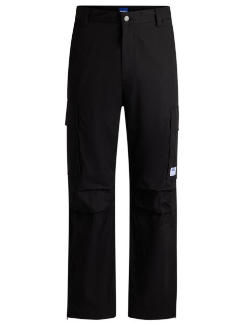 HUGO RELAXED-FIT CARGO TROUSERS IN COTTON