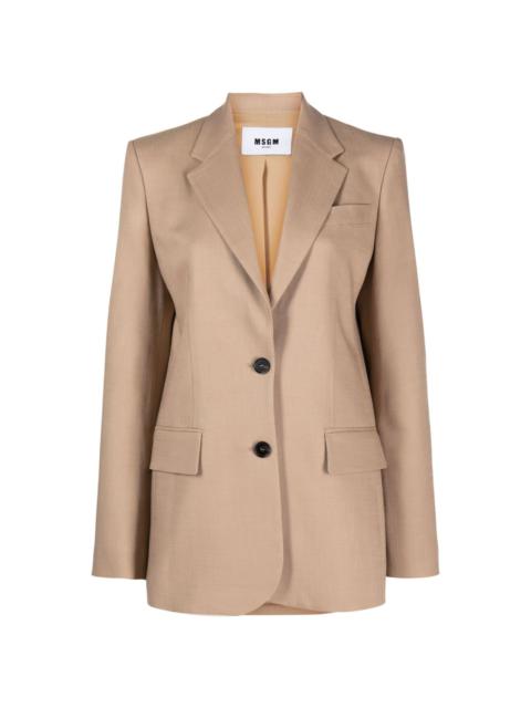 notched-lapels single-breasted blazer