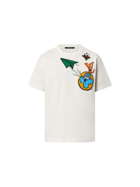 Louis Vuitton Louis Vuitton Monogram Comics Intarsia Short-Sleeved Crewneck Multicolor