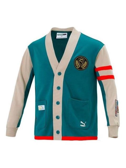 PUMA Puma Mix Badge Long Cardigan 'Green' 537004-90