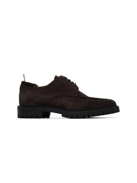 Thom Browne Brown Calf Suede Commando Sole Derbys