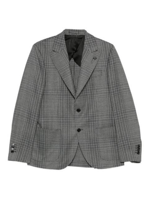 LARDINI plaid-pattern blazer