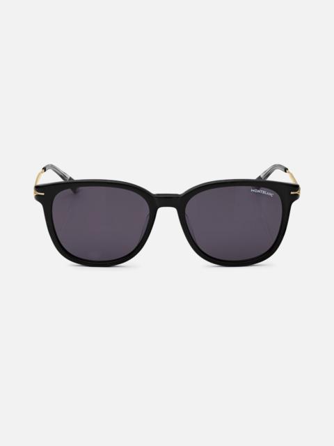 Montblanc Round Sunglasses with Black Acetate Frame