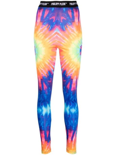 PHILIPP PLEIN tie-dye logo leggings