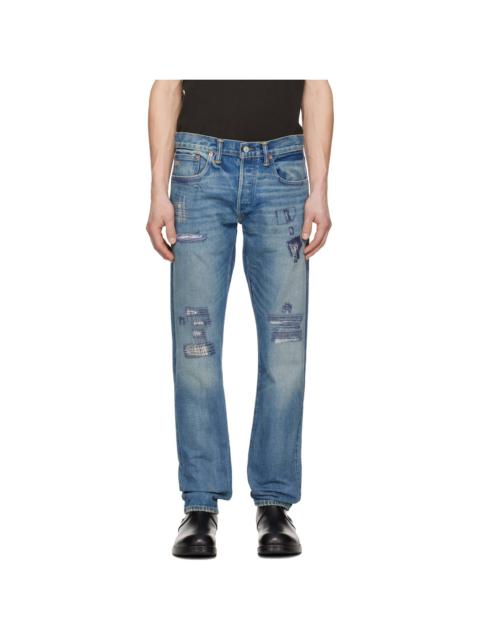 RRL by Ralph Lauren Blue Slim Fit Claremont Selvedge Jeans