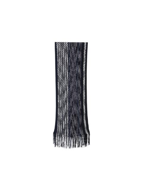 Missoni zigzag-knit fringed scarf