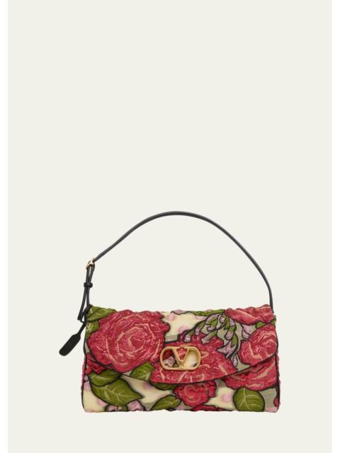 Valentino Small Floral Jacquard Shoulder Bag