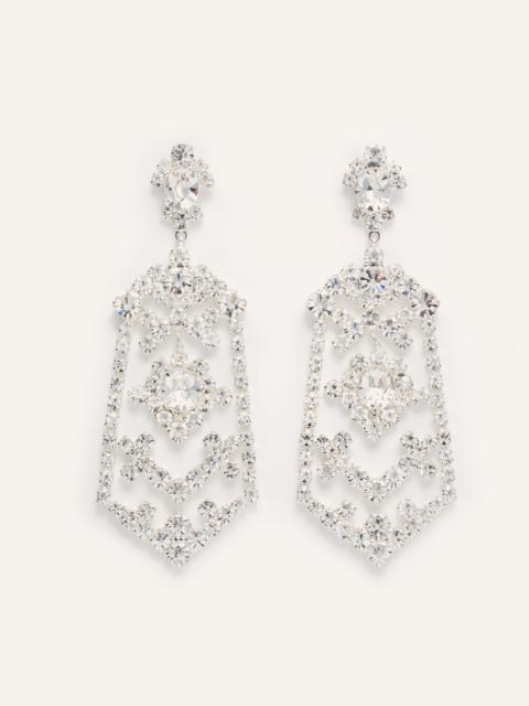 MAGDA BUTRYM Crystal geometric earrings in silver