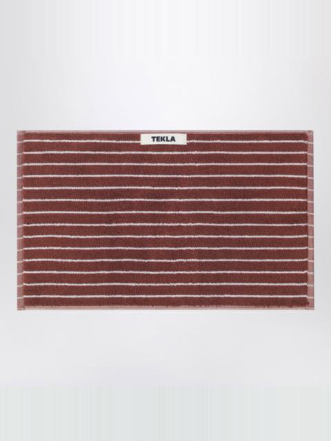 TEKLA Striped reddish-brown guest towel 30x50 cm