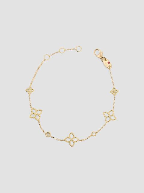 ROBERTO COIN Women's Principessa 18K Yellow Gold & 0.06 TCW Diamond Flower Chain Bracelet - Yellow Gold
