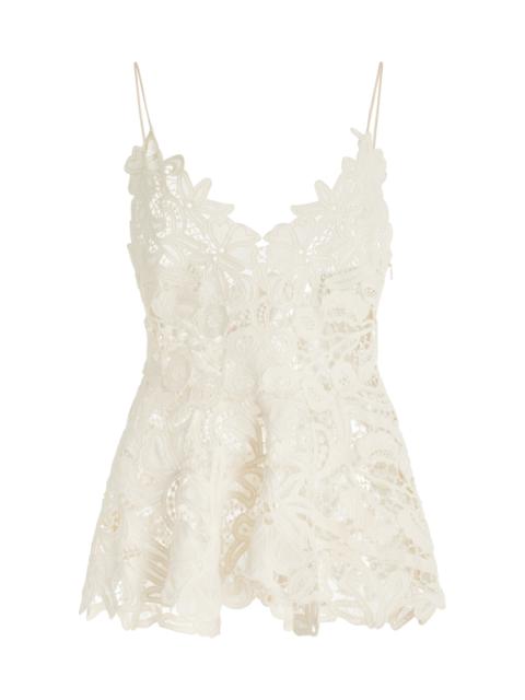 Lotta Linen Lace Tank Top white