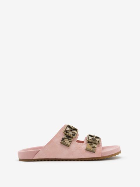 Burberry Check Suede Urchin Sandals