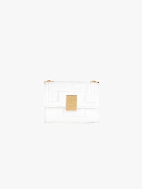 Balmain Small-sized white quilted leather 1945 bag