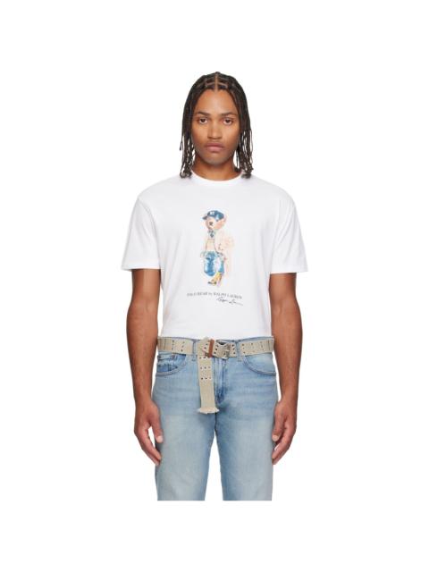 Polo Ralph Lauren White Polo Bear Classic Fit T-shirt
