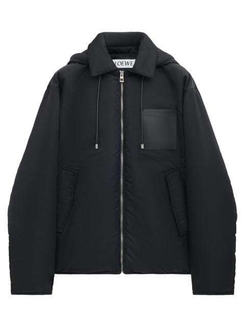 Loewe Men's Hooded Nylon-Blend Jacket - Black