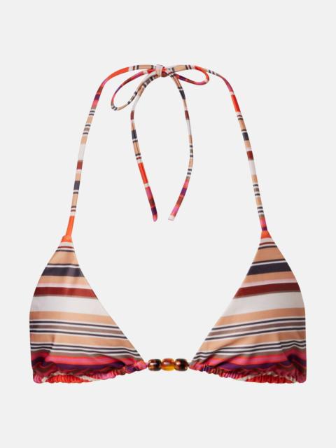 FAITHFULL Leone striped bikini top