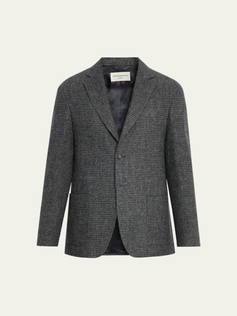 OFFICINE GÉNÉRALE Men's Michel Pied de Poule Wool Jacket