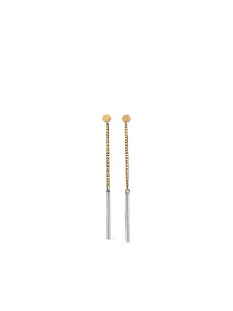 ALLSAINTS hexagon-stud curb-chain earrings