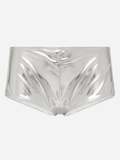 Dolce & Gabbana Coated stretch jersey high-waisted panties