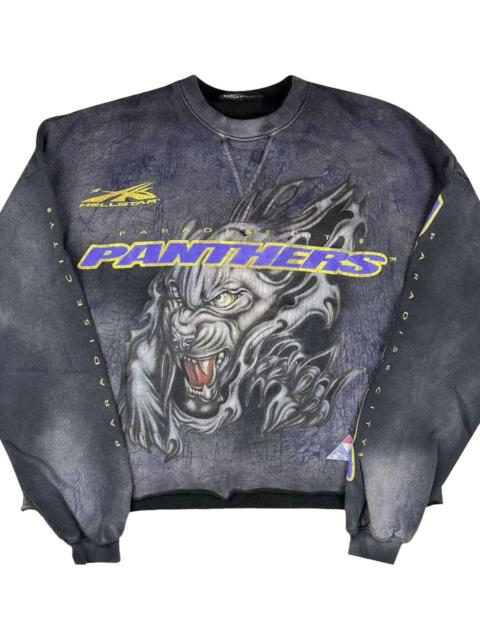 HELLSTAR Panther Crewneck Sweatshirt "Washed Grey" HSR397