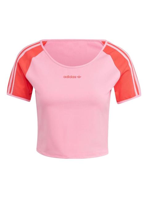 (WMNS) adidas originals Island Club Short T-Shirt 'Pink' IT8153