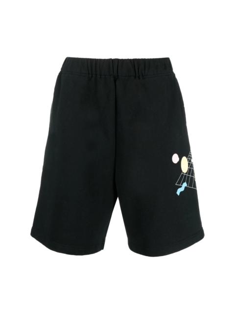 UNDERCOVER graphic-print cotton shorts