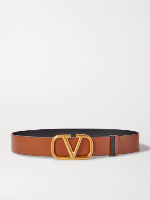 Valentino Valentino Garavani Vlogo Reversible Leather Belt