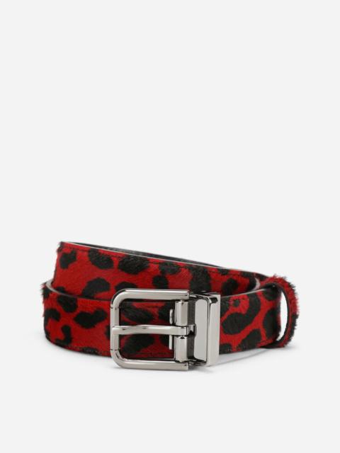 Dolce & Gabbana Leopard-print pony belt