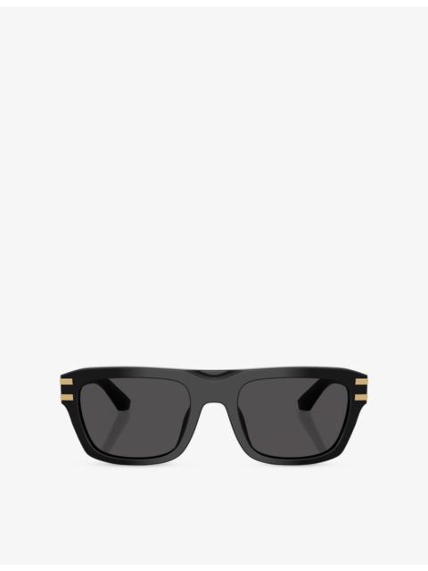 Dolce & Gabbana DG4496 Acetate Rectangle-Frame Sunglasses