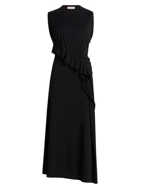 ULLA JOHNSON Women's Jeune Ruffled Cotton Midi-Dress - Noir