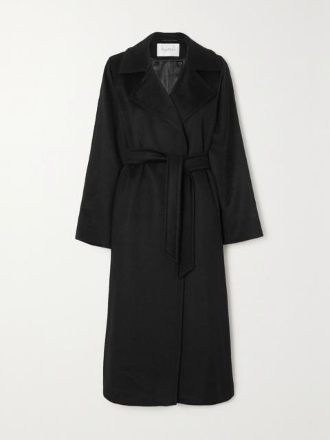 Max Mara Manuela belted camel hair coat Black