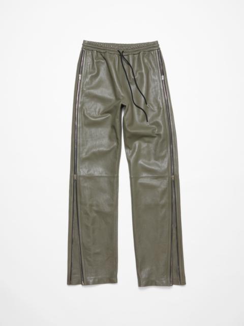 Acne Studios Leather trousers - Dusty green
