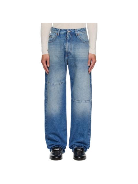 MM6 Maison Margiela Blue Tapered Jeans
