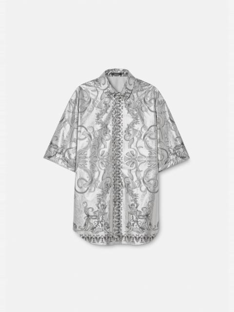 Silver Baroque Silk Shirt
