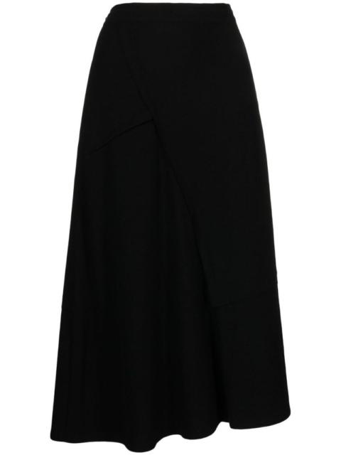 Y's asymmetric midi skirt