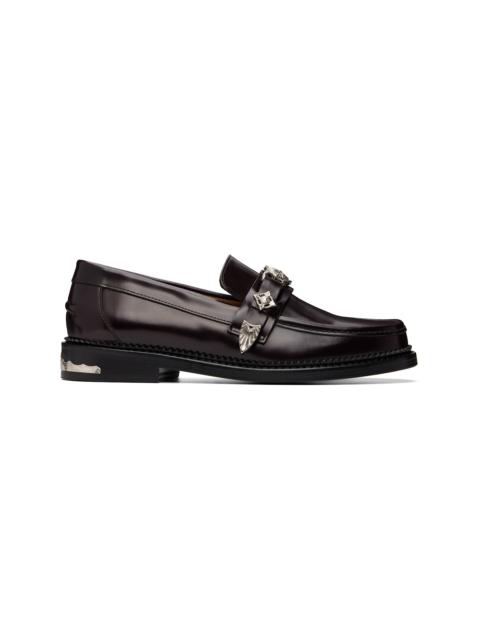 TOGA VIRILIS SSENSE Exclusive Burgundy Metal Loafers