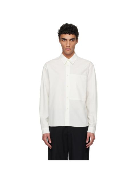 AMOMENTO Off-White Basic Pocket Shirt