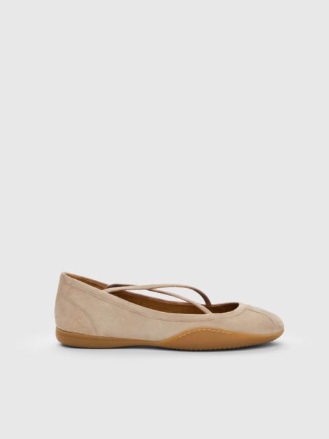 ATP ATELIER Sella Cipria Suede Ballet flats