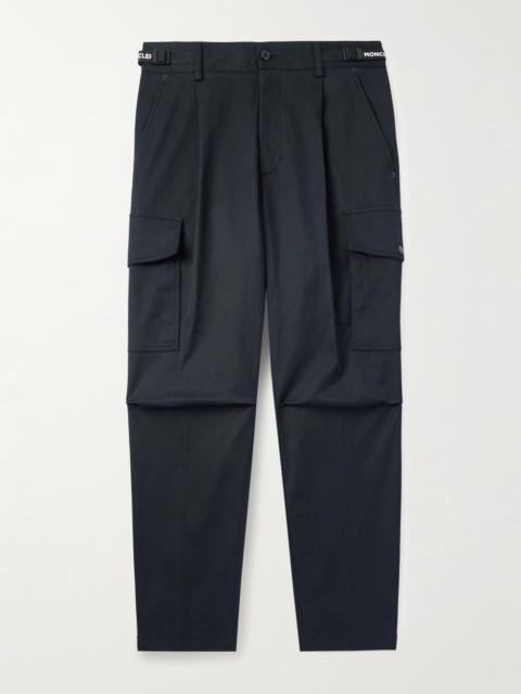 Moncler Straight-Leg Pleated Stretch-Cotton Gabardine Cargo Trousers